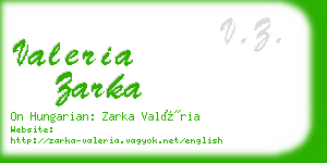 valeria zarka business card